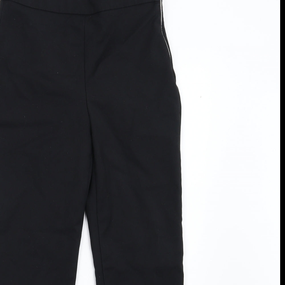 Zara Womens Black   Cropped Trousers Size S L24 in