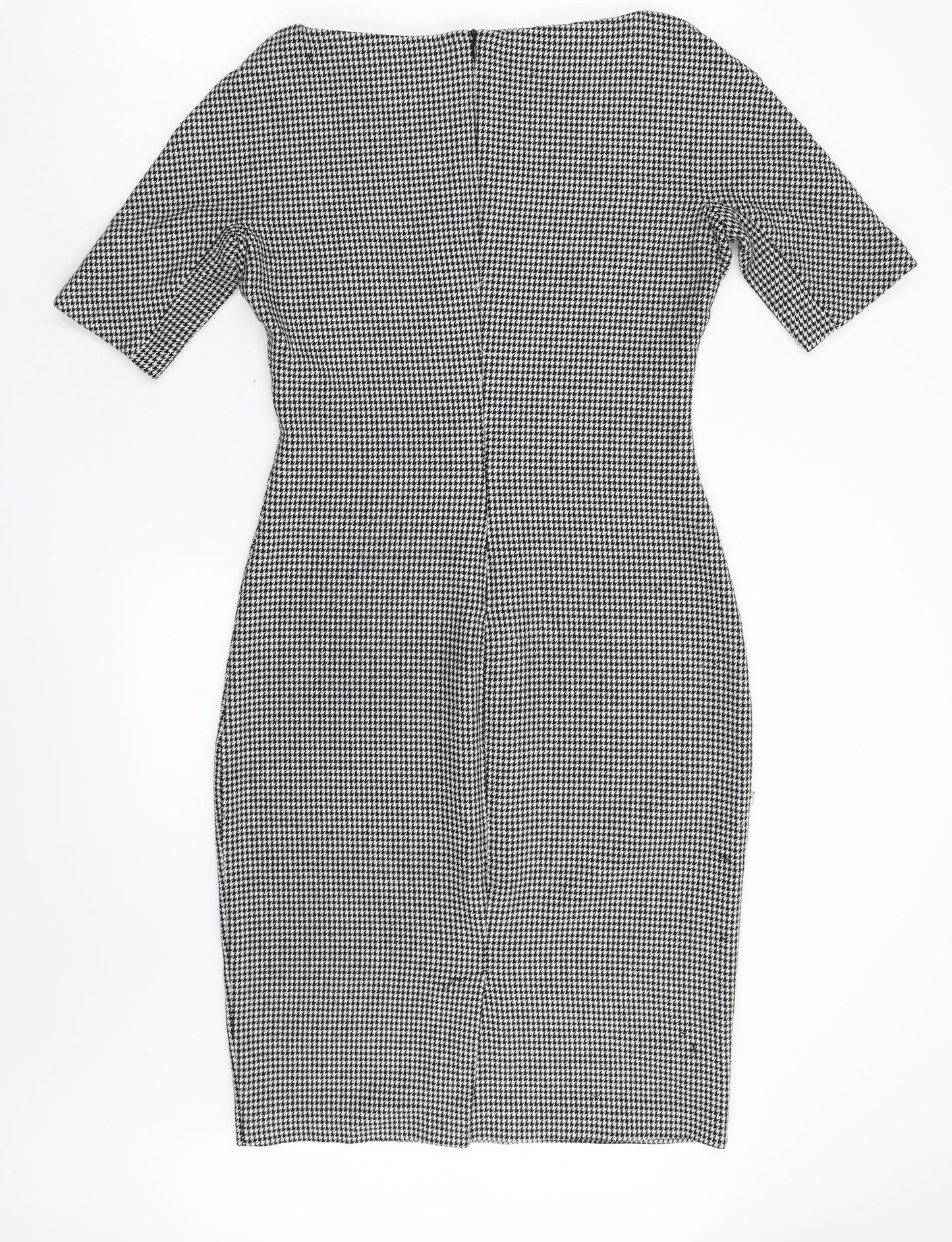 Zara Womens Multicoloured Houndstooth  Sheath  Size M