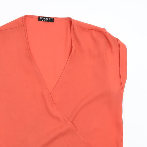 Select Womens Orange   Basic Blouse Size 12