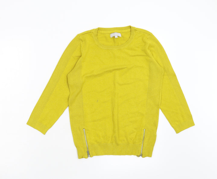 Red Herring Womens Yellow Pullover Jumper Size 10