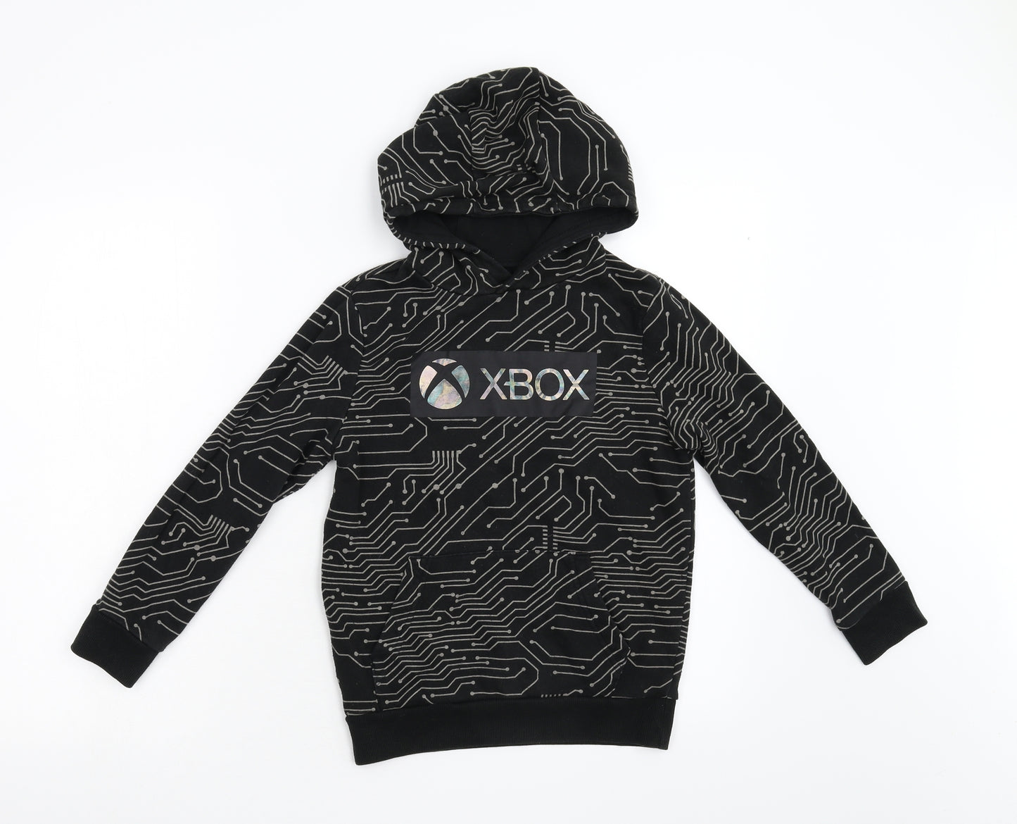 F&F Boys Black   Pullover Hoodie Size 8-9 Years