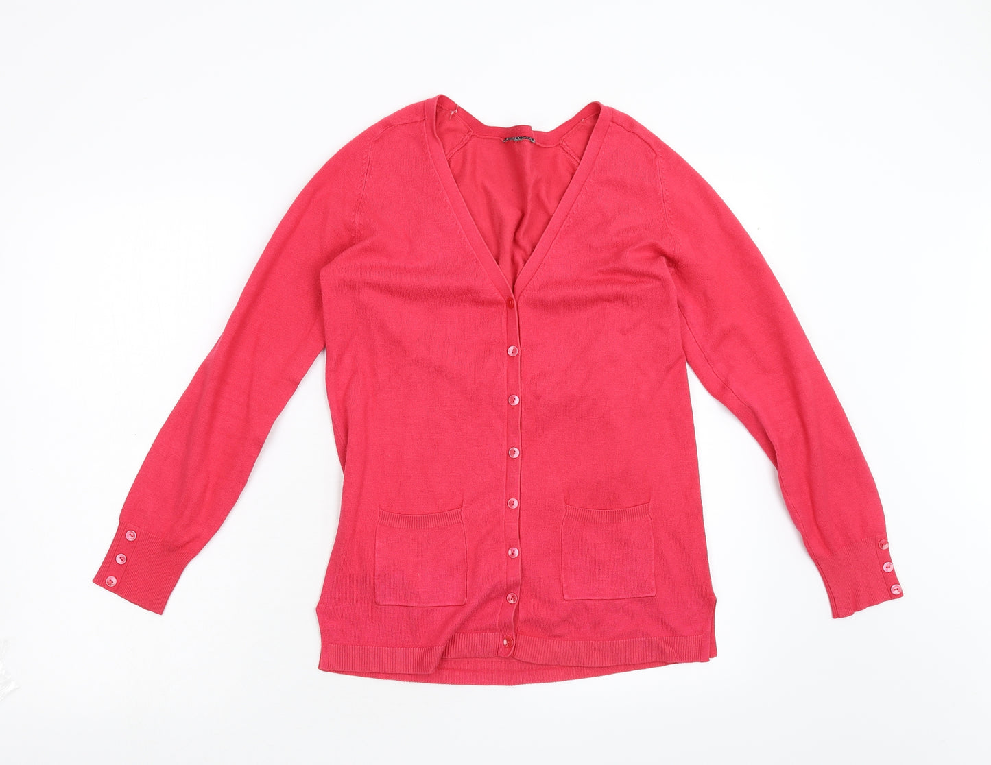 Matalan Womens Pink  Knit Cardigan Jumper Size 10