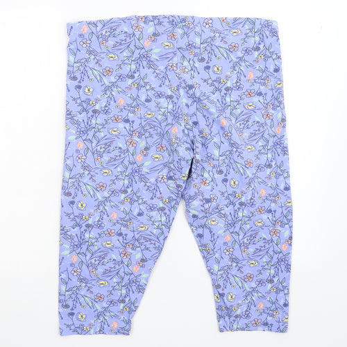 TU Womens Blue Floral  Sweat Shorts Size 20