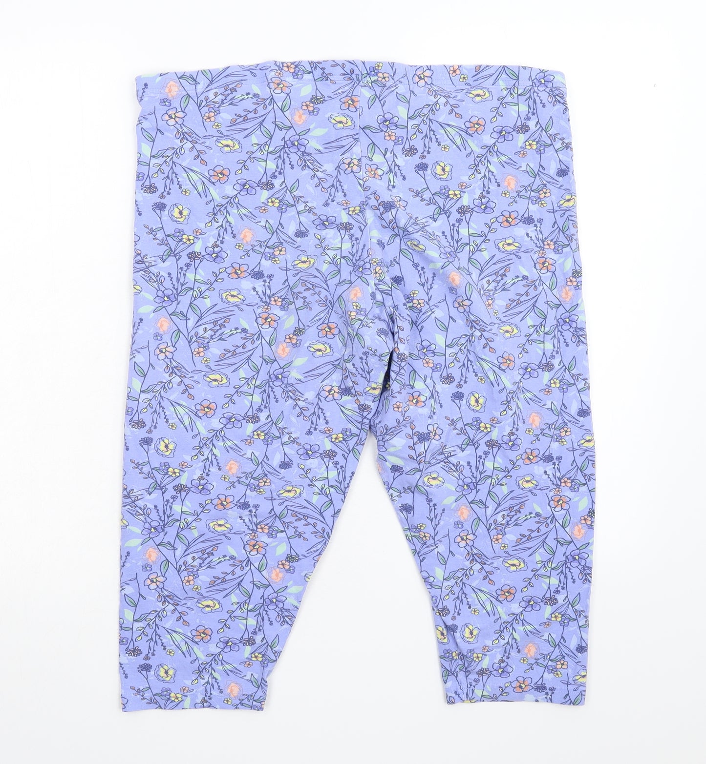 TU Womens Blue Floral  Sweat Shorts Size 20