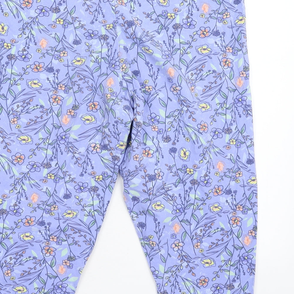 TU Womens Blue Floral  Sweat Shorts Size 20