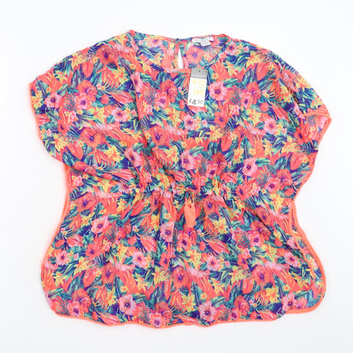 Primark Girls Multicoloured Floral  Basic Blouse Size 9-10 Years