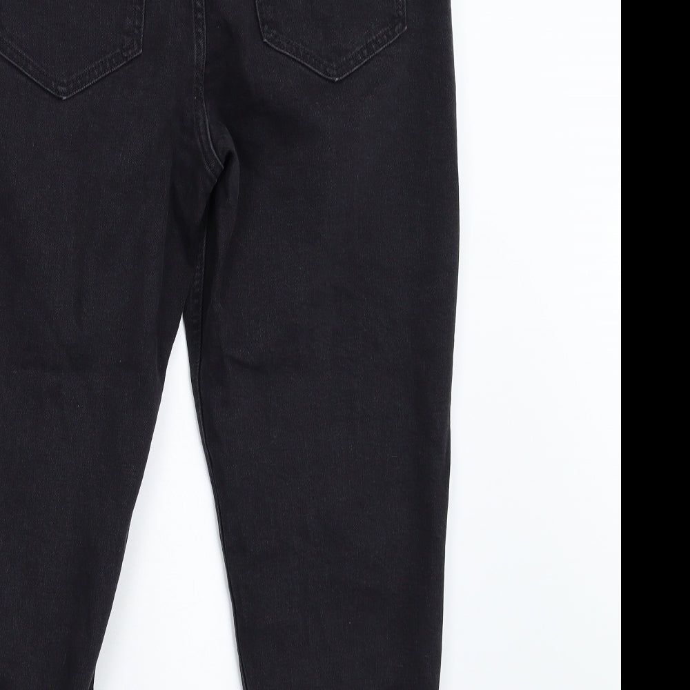 F&F Womens Black  Denim Tapered Jeans Size 14 L27 in