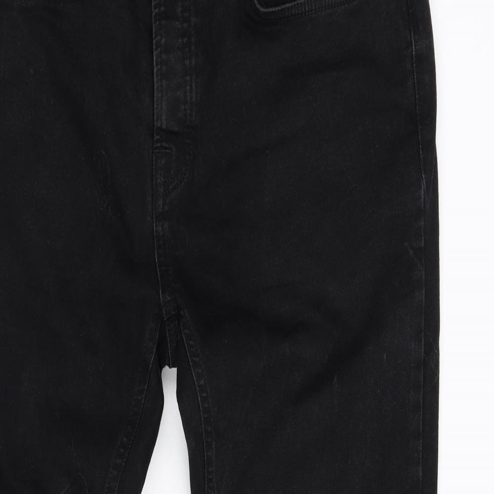 Topman Womens Black  Denim Skinny Jeans Size 36
