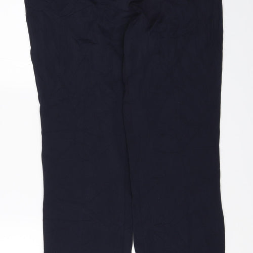 M&S Womens Blue   Dress Pants Trousers Size 12 L28 in