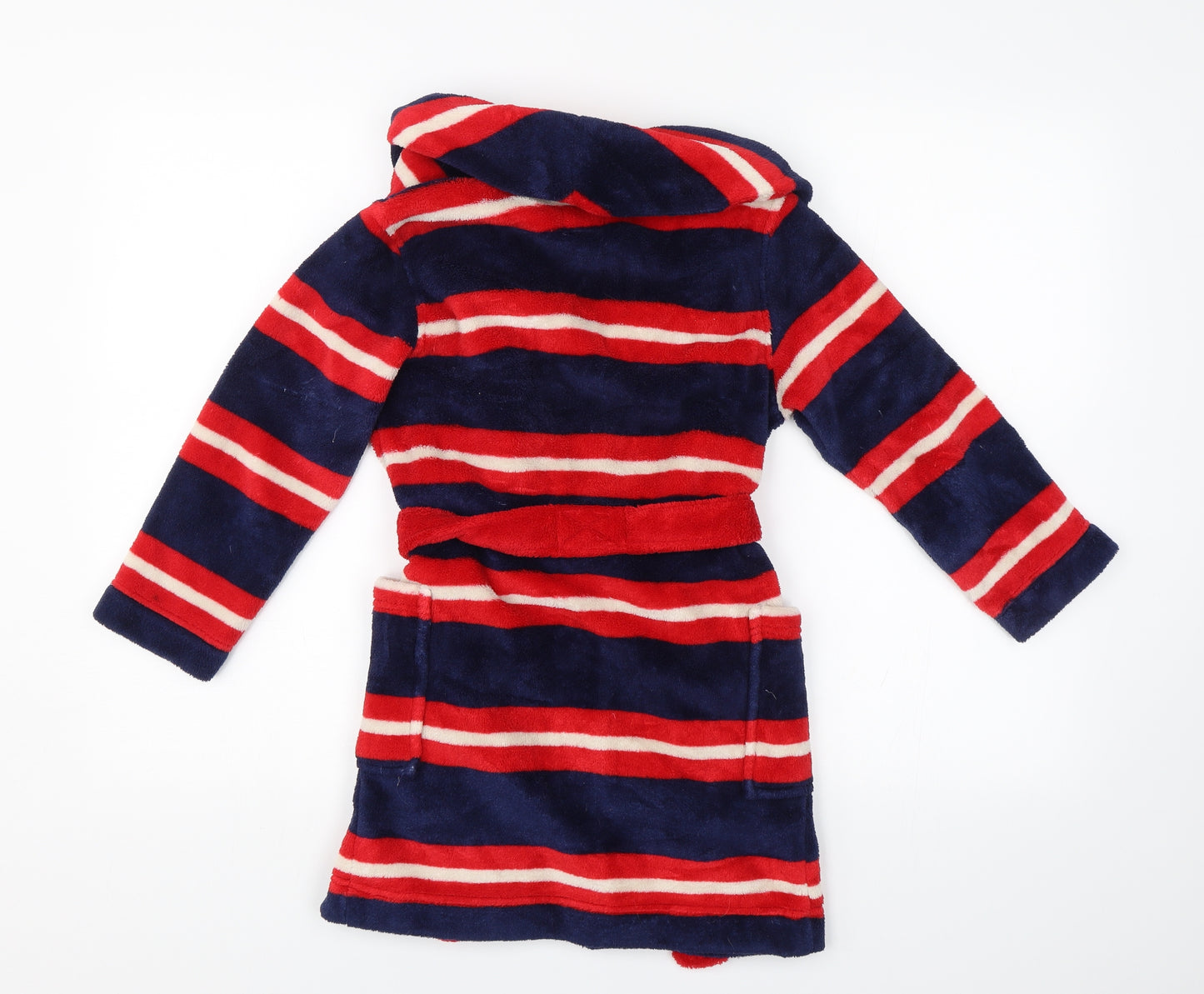 Joules Boys Red Striped   Robe Size 5-6 Years
