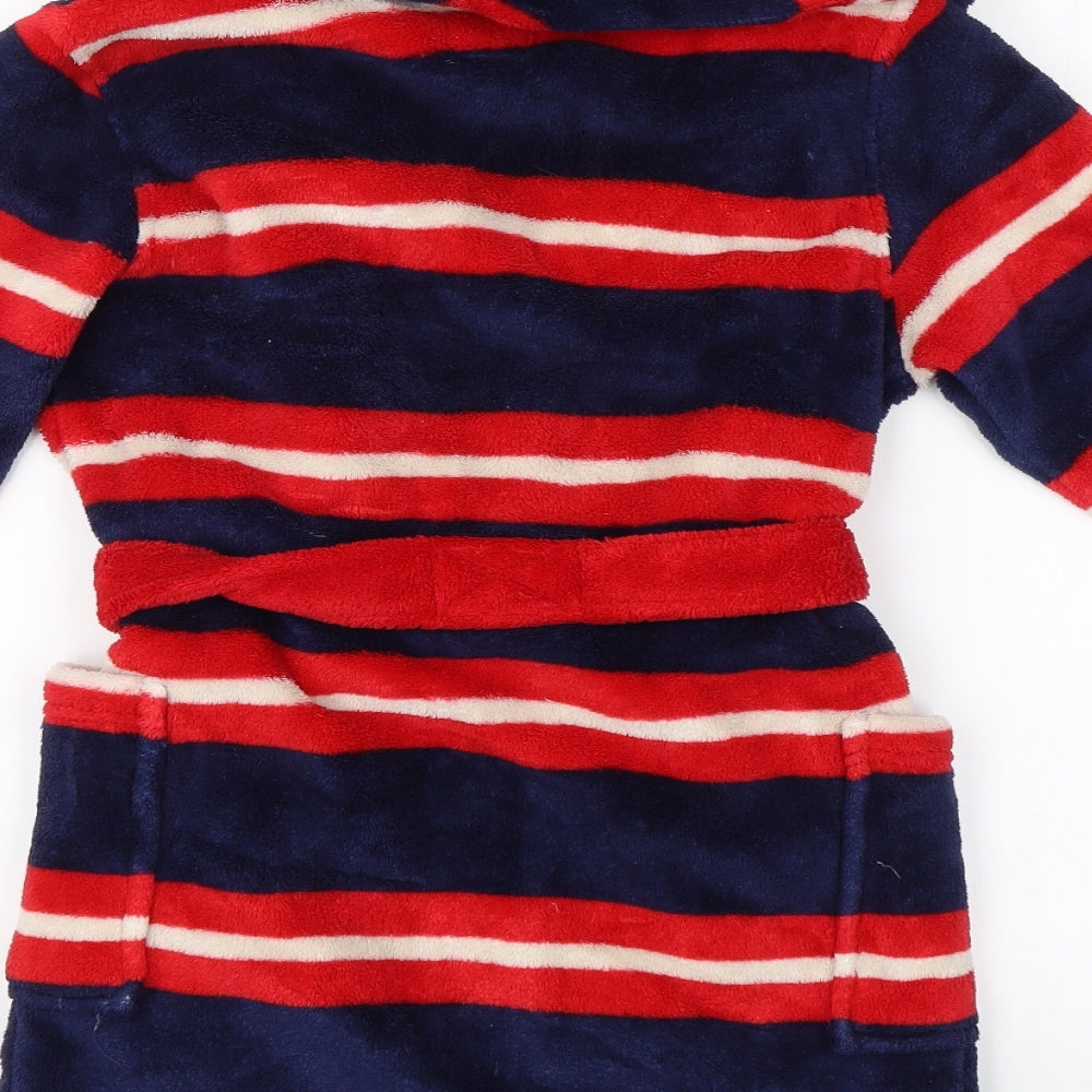 Joules Boys Red Striped   Robe Size 5-6 Years