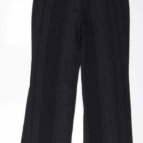 Marks and Spencer Womens Black Striped  Dress Pants Trousers Size 14 L28 in