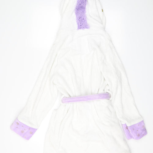 Love to Lounge Womens White Solid  Top Robe Size L  - Unicorn