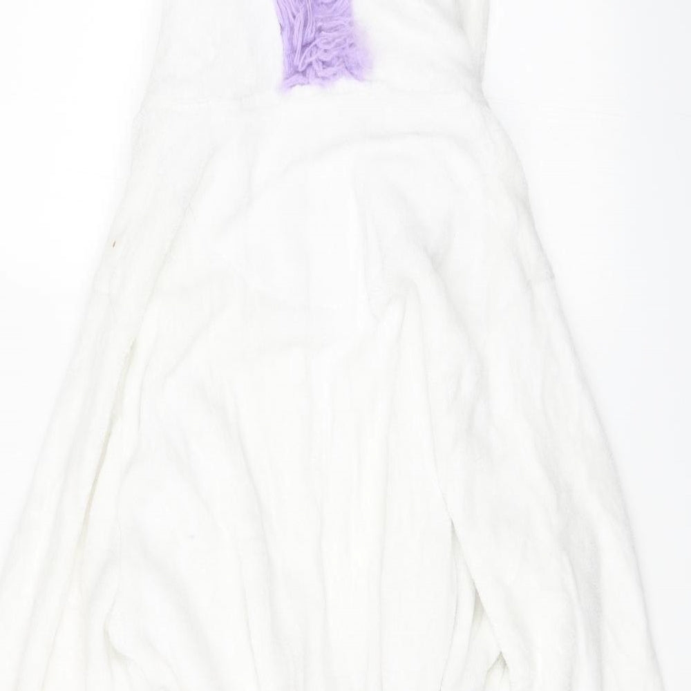 Love to Lounge Womens White Solid  Top Robe Size L  - Unicorn