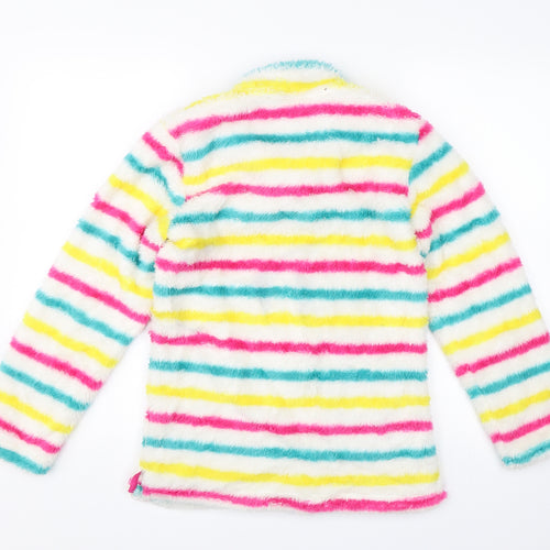 L&D Girls Multicoloured Striped  Pullover Jumper Size 12-13 Years