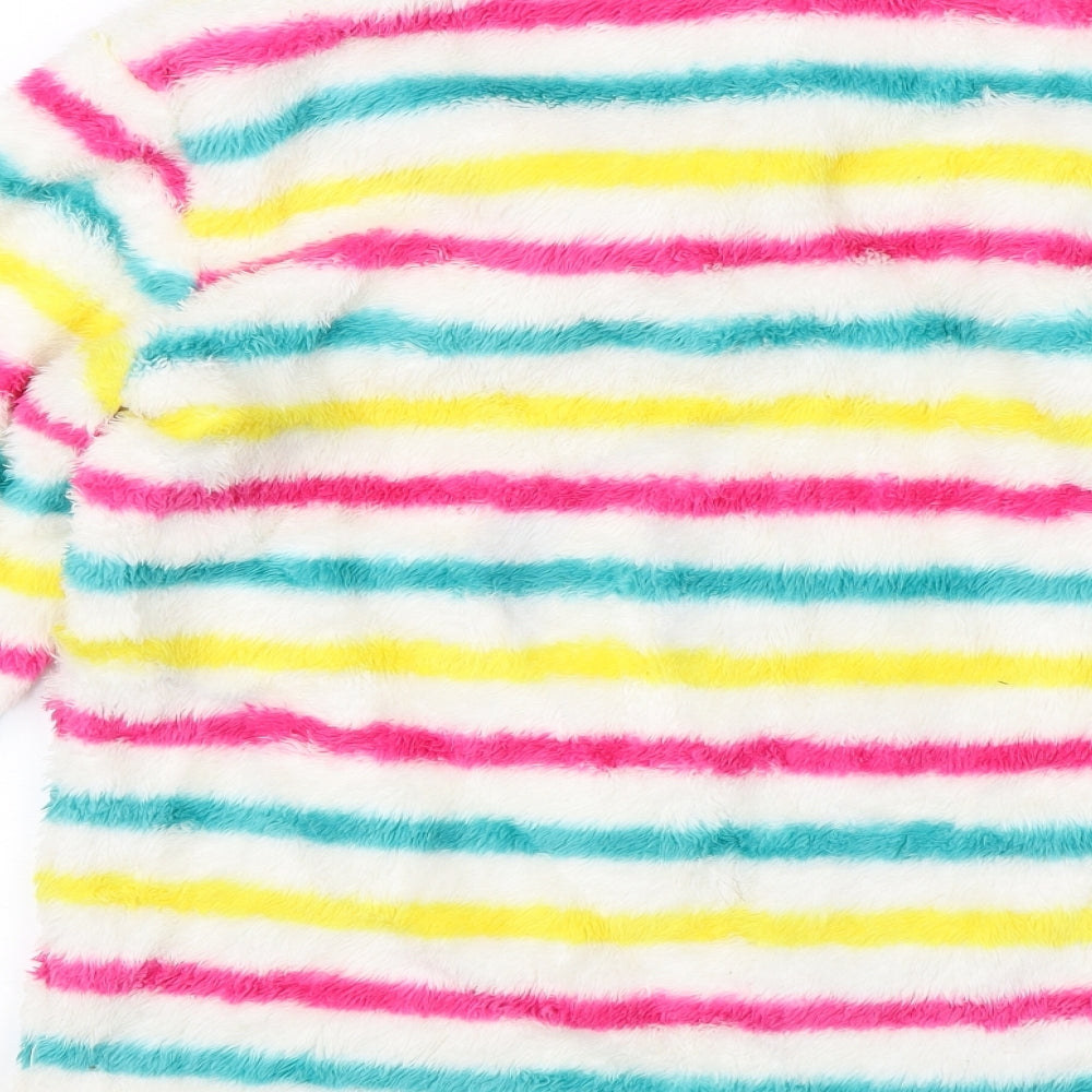 L&D Girls Multicoloured Striped  Pullover Jumper Size 12-13 Years
