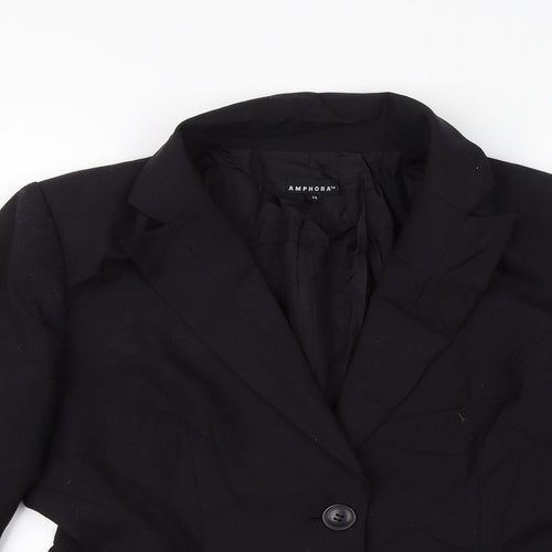 Amphora Womens Black   Jacket Blazer Size 14