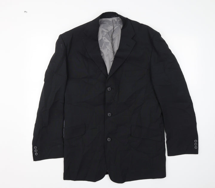 Signet Mens Black Jacket Blazer Size 40