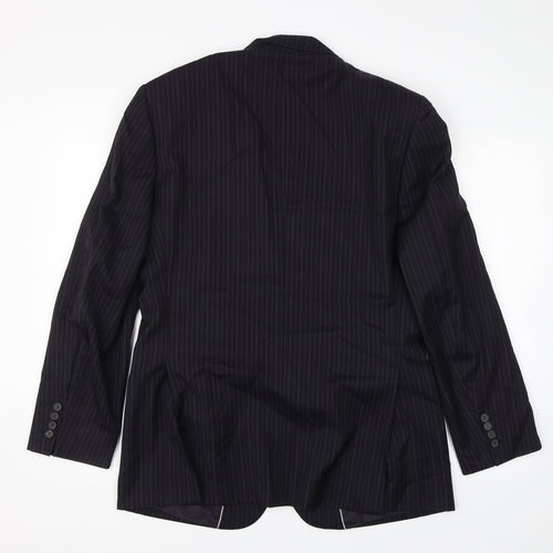 Marks and Spencer Mens Blue Striped  Jacket Blazer Size 38