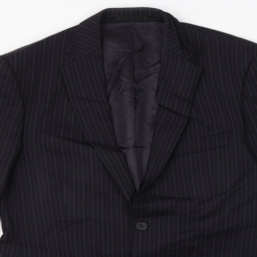 Marks and Spencer Mens Blue Striped  Jacket Blazer Size 38