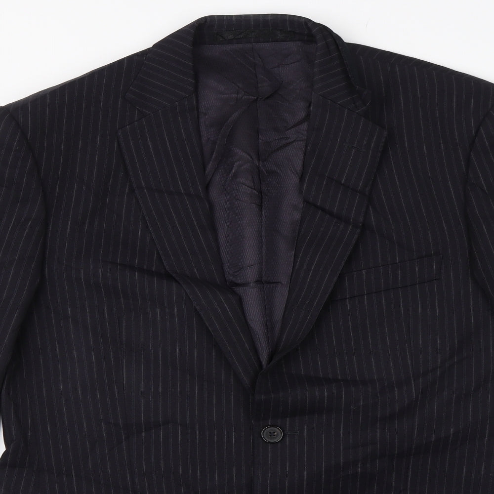 Marks and Spencer Mens Blue Striped  Jacket Blazer Size 38