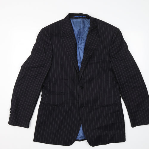 NEXT Mens Black Striped  Jacket Blazer Size 40