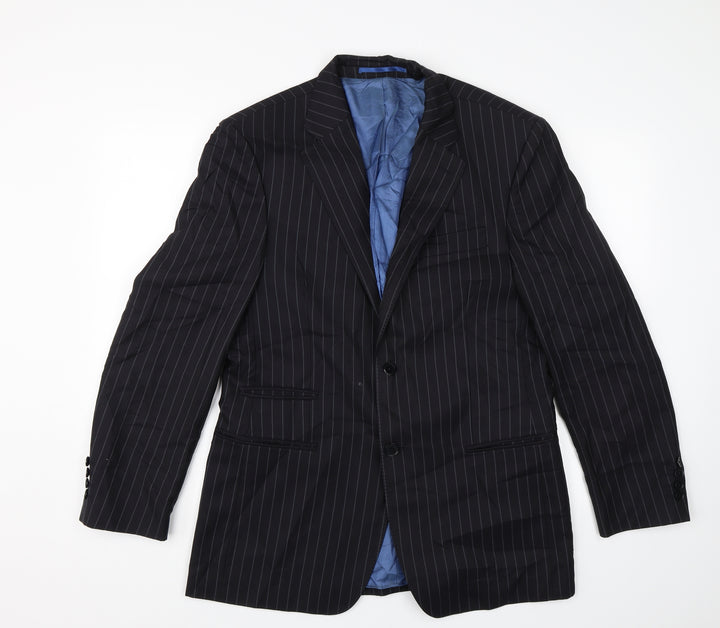 NEXT Mens Black Striped  Jacket Blazer Size 40