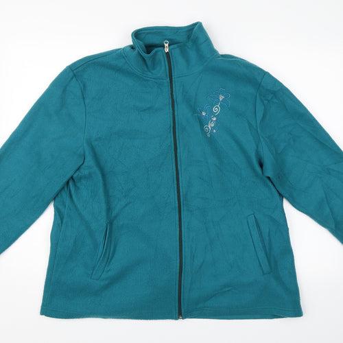 Anne De Lancay Womens Blue   Full Zip Jumper Size L
