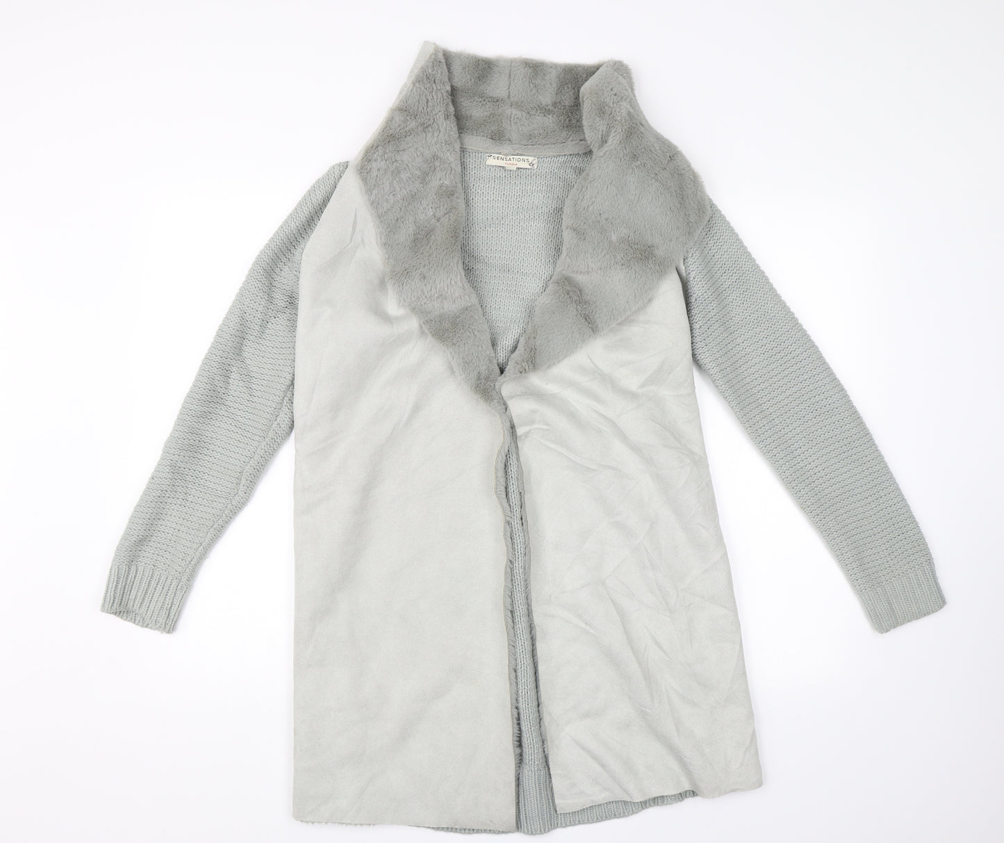 Sensations Womens Grey   Jacket Coatigan Size M