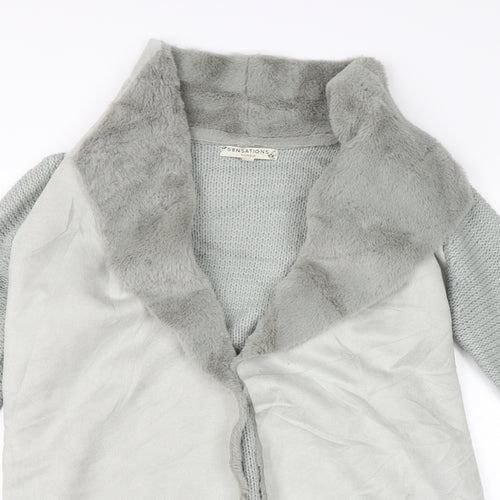 Sensations Womens Grey   Jacket Coatigan Size M