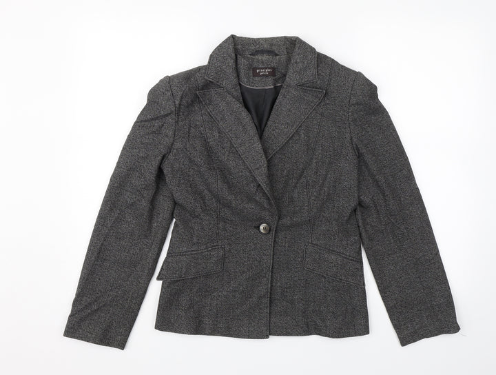 Principles Womens Grey Jacket Blazer Size 10