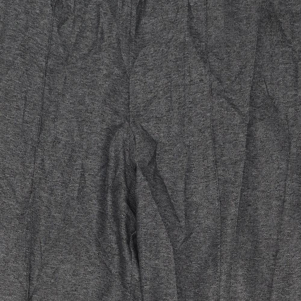M&S Womens Grey   Capri Trousers Size 14 L23 in