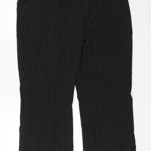Wardrobe Womens Black Striped  Dress Pants Trousers Size 18 L26 in