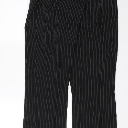 Wardrobe Womens Black Striped  Dress Pants Trousers Size 18 L26 in