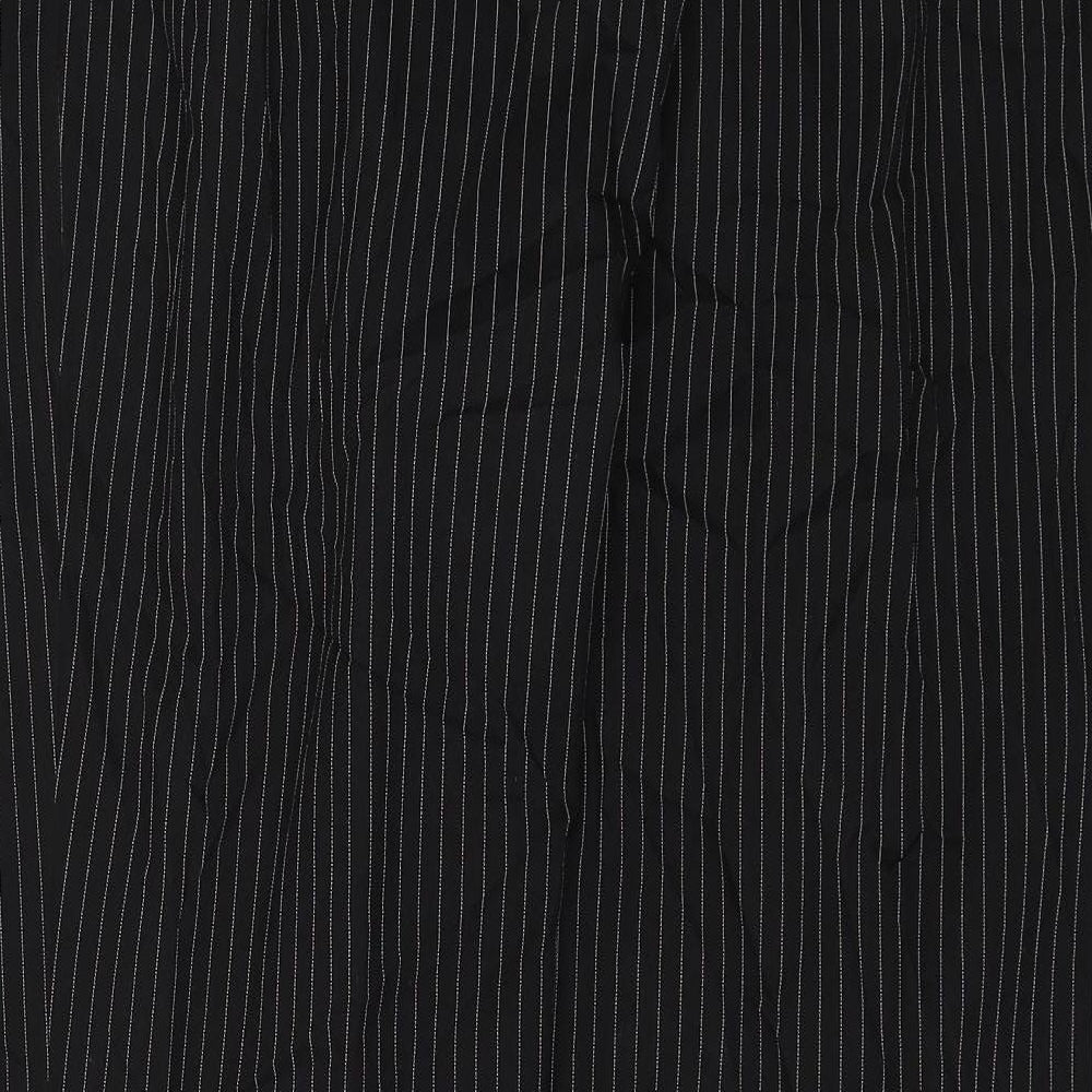Wardrobe Womens Black Striped  Dress Pants Trousers Size 18 L26 in