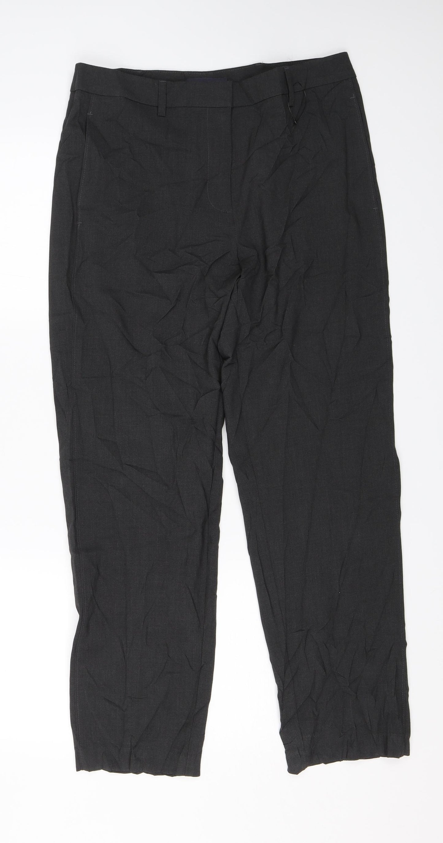 M&S Womens Grey   Dress Pants Trousers Size 12 L26 in