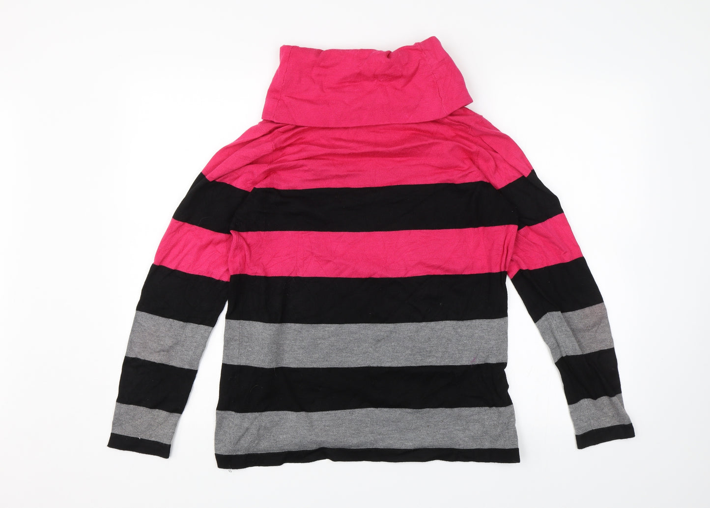 Isle Womens Pink Striped  Pullover Jumper Size S