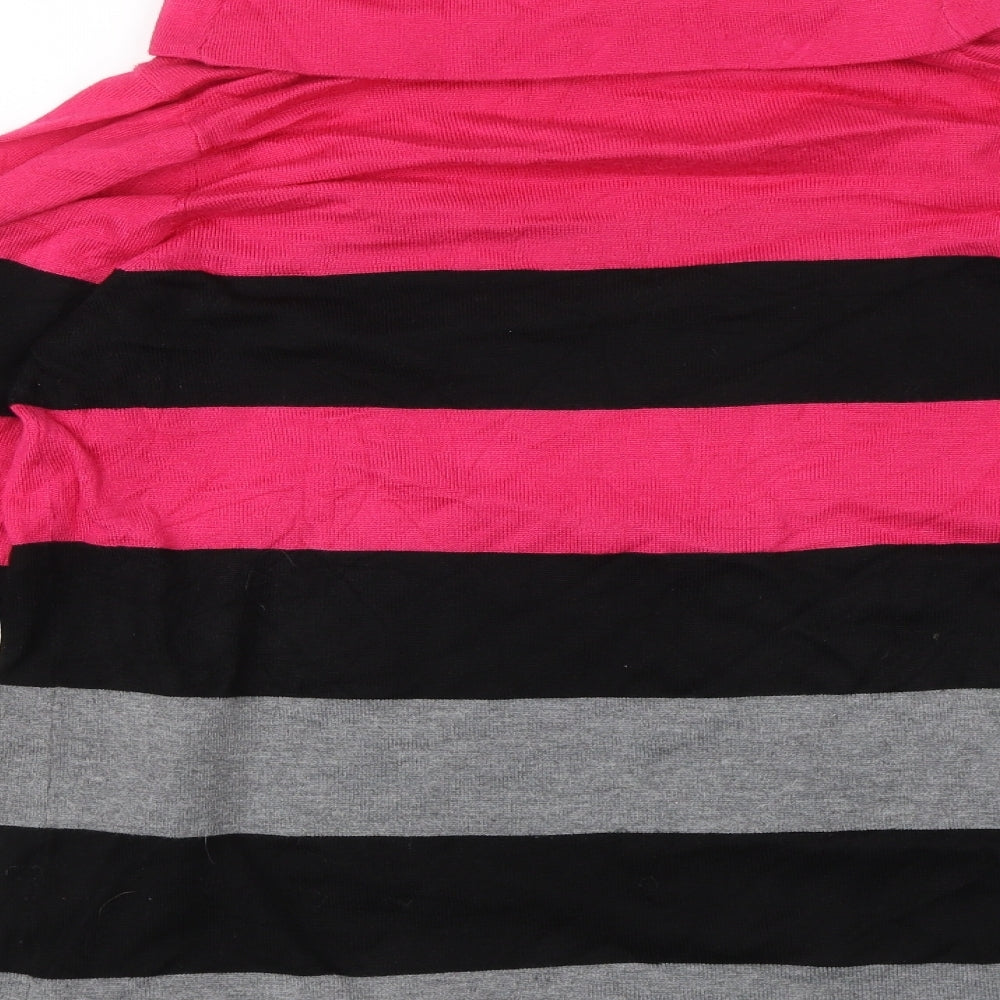 Isle Womens Pink Striped  Pullover Jumper Size S