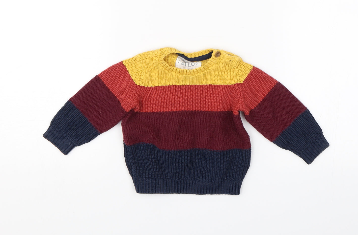 F&F Baby Blue Striped  Pullover Jumper Size 3-6 Months