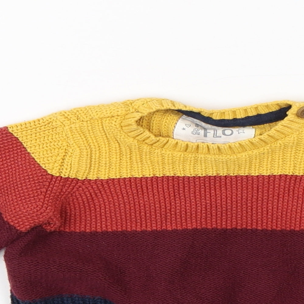 F&F Baby Blue Striped  Pullover Jumper Size 3-6 Months