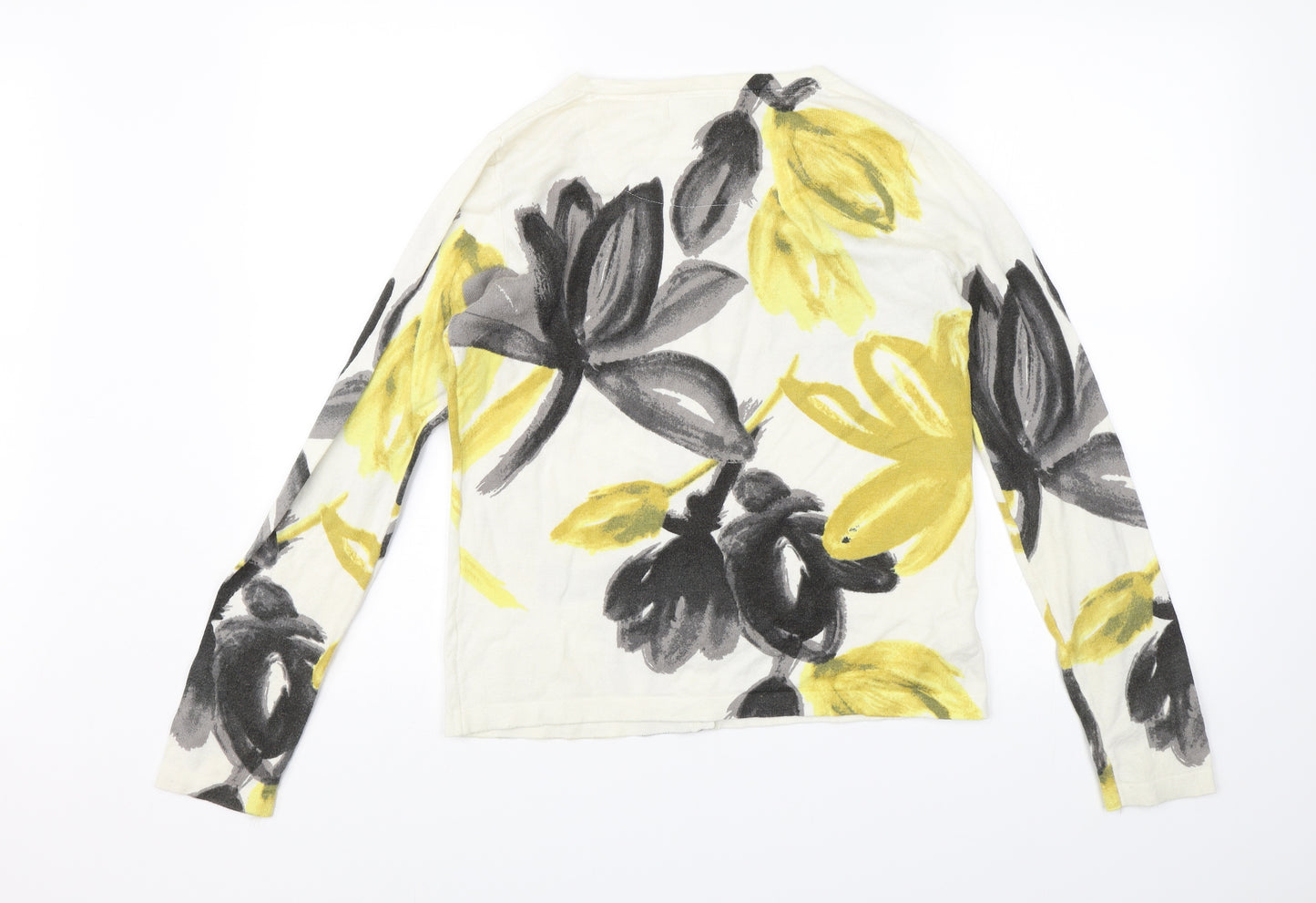 NEXT Womens White Floral  Cardigan Jumper Size 10