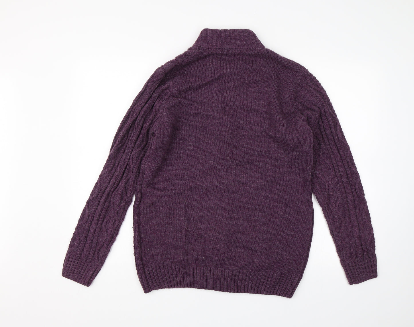 Cotton Traders Womens Purple   Cardigan Jumper Size M