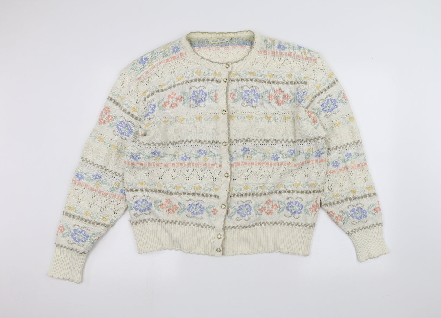 Marks and Spencer Womens White   Jacket Coatigan Size 20