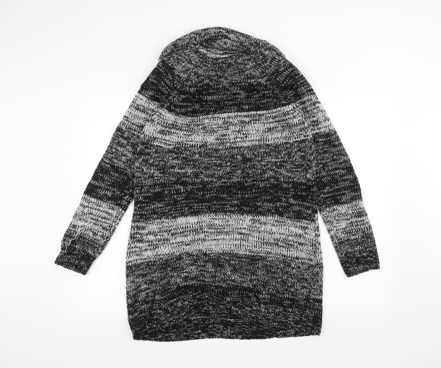 Warehouse Womens Black Striped  Pullover Jumper Size 12