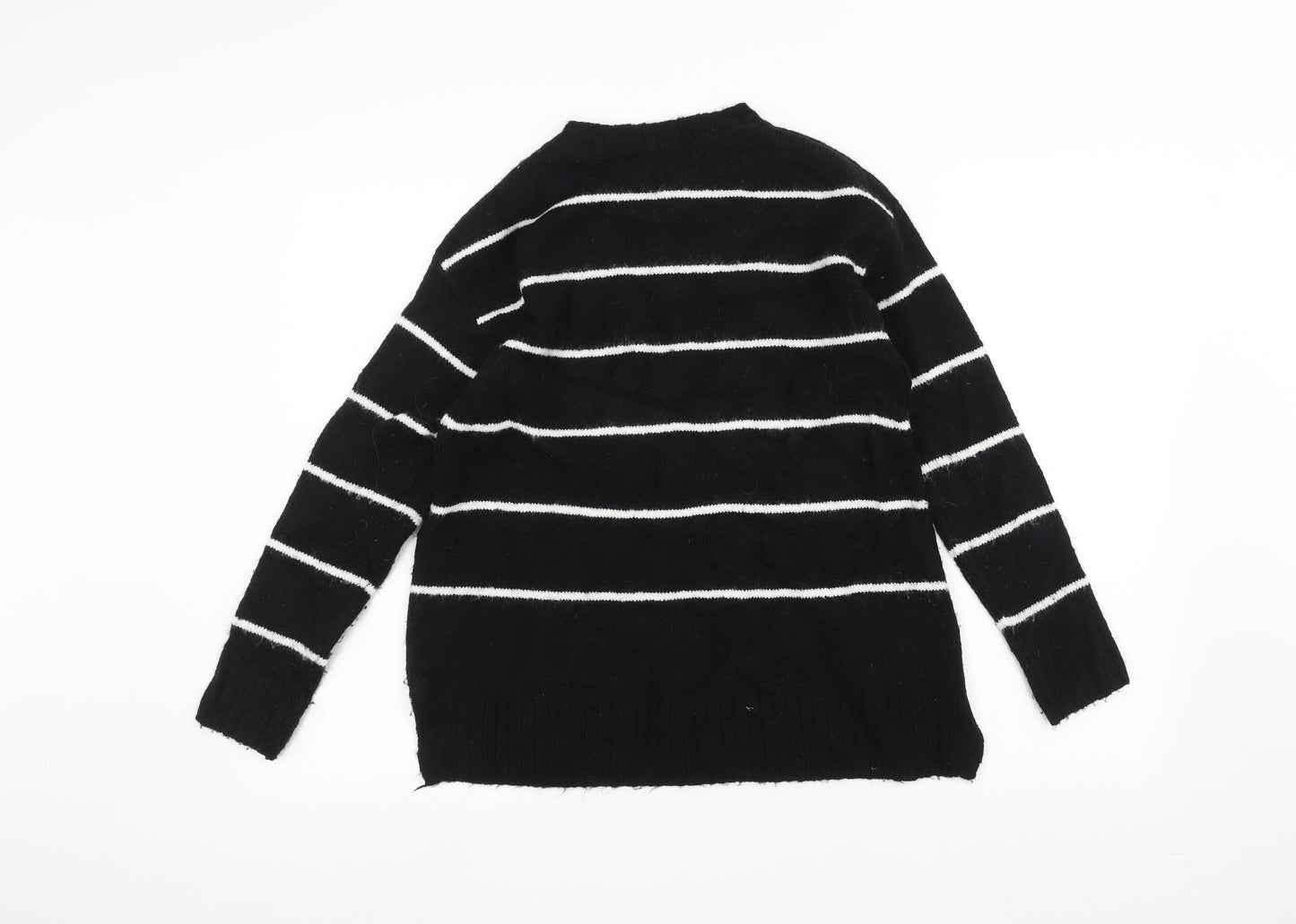 Marks and Spencer Womens Black Striped  Pullover Jumper Size S