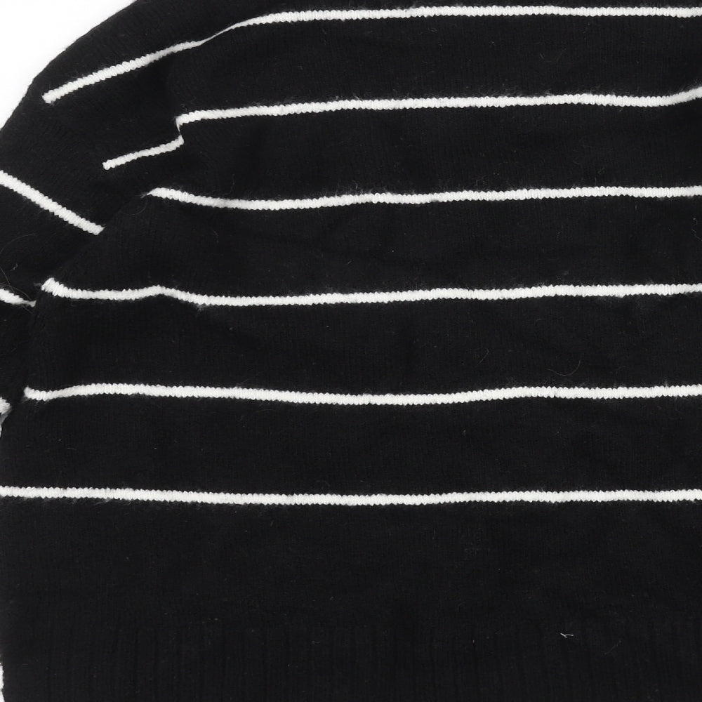 Marks and Spencer Womens Black Striped  Pullover Jumper Size S