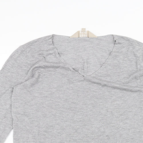 kley Womens Grey   Basic T-Shirt Size 10