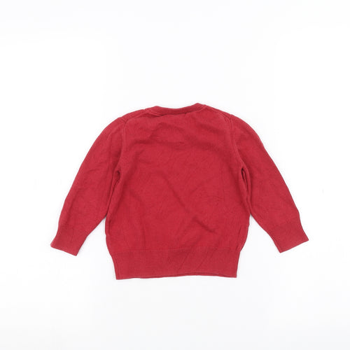 Gap Boys Red   Pullover Jumper Size 2 Years