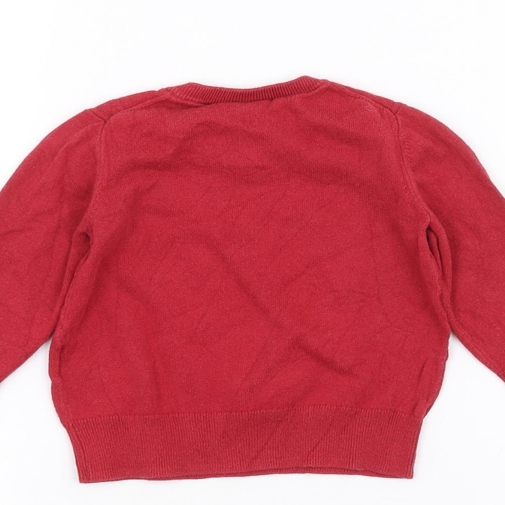 Gap Boys Red   Pullover Jumper Size 2 Years