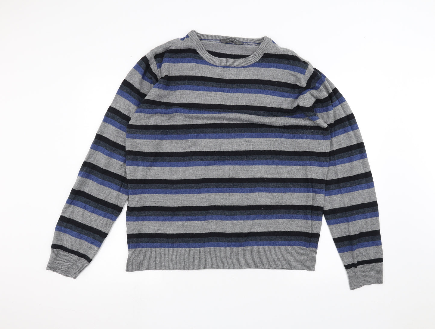 Cedar Wood State Mens Grey Striped   T-Shirt Size 2XL